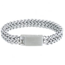 AZE Armband staal, double V Inox 10mm breed, 21cm lang - 60664