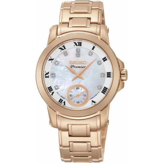seiko horloge Premier met diamant op de wijzerplaat. SRKZ58P1 - 50856