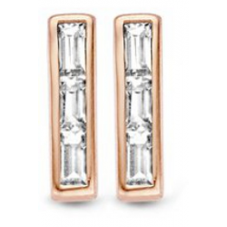 Moments oorstkers met zirkonia zilver / rose verguld - 54840