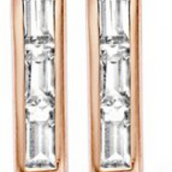 Moments oorstkers met zirkonia zilver / rose verguld - 54840