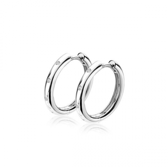 Zinzi creolen zilver met zirkonia zio1683 - 57161
