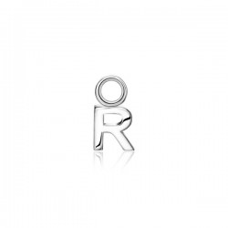 Zinzi zilver oorbel letter hanger R ZICH2144R - 60595