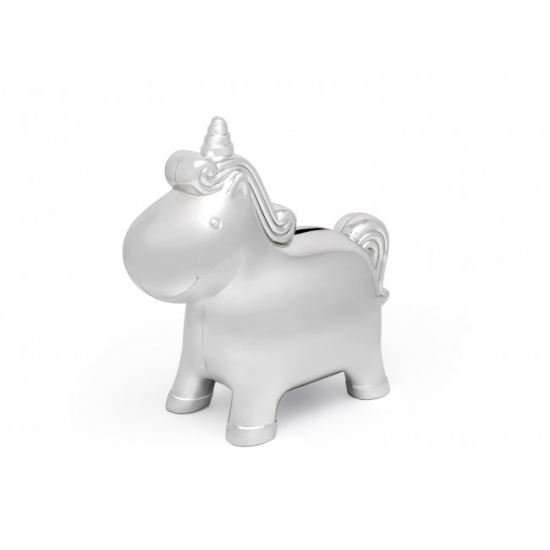 Verzilverde spaarpot Unicorn - 60609
