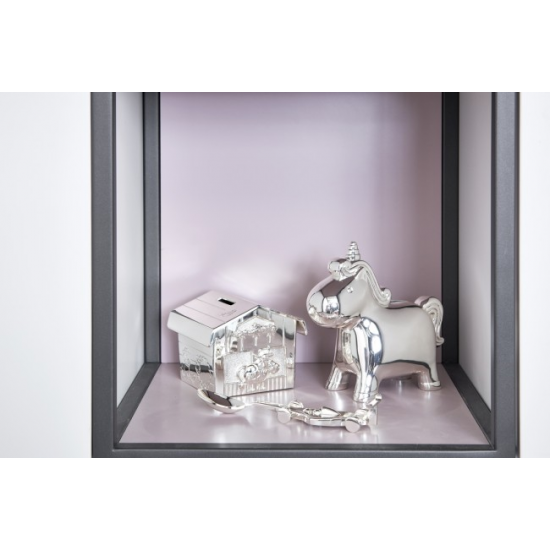 Verzilverde spaarpot Unicorn - 60609