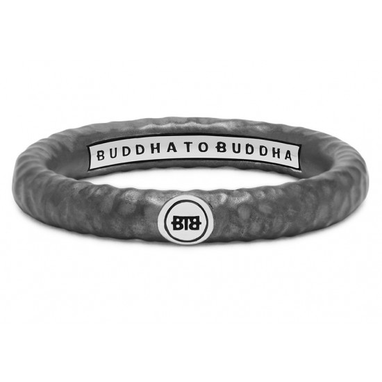 Buddha to Buddha Ring Dunia Hammered Blackmodel 321 maat 17 - 60484