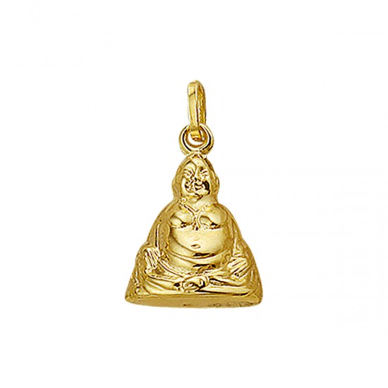 Veertien karaats geel gouden buddha bedel - 59217