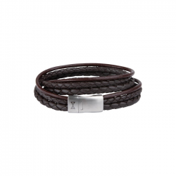 AZE Armband 21cm Triple twist brown - 61897
