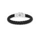 126BL E+  Mangky small leer armband zwart - 60381