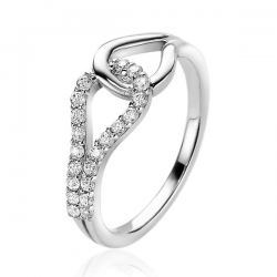 Zinzi Ring zir2119 slag ring met zirkonia  maat 56 - 60615