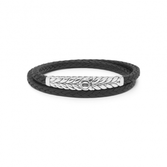 20 cm Buddha to Buddha barbara Double leather Bracelet Black 131 E+ 20cm - 61542