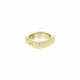 AZE ring maat 20, carre verguld staal - 60673