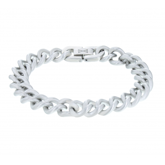 AZE Armband gourmette satin - inox- 21cm - 60707