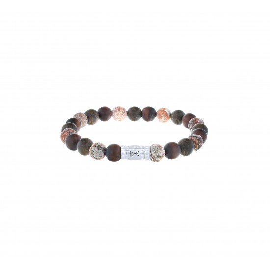 AZE Armband 17.5mm beads 8mm Monte Rosa. - 60704