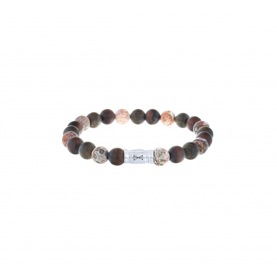 AZE Armband 17.5mm beads 8mm Monte Rosa. - 60704