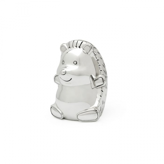 Spaarpot egel zilver kleur - 62108