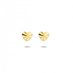 14 karaast gouden oorknoppen hart - 62300