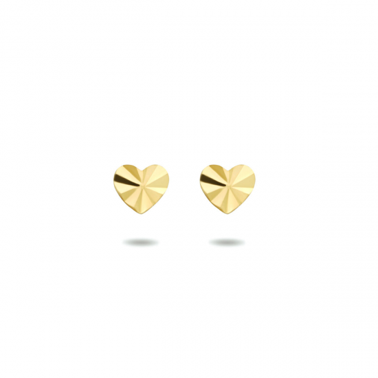 14 karaast gouden oorknoppen hart - 62300