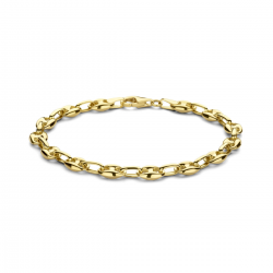 14 karaats geel gouden Armband koffieboon 18cm 5.8mm - 62350
