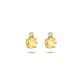 14 Karaats Gouden Oorknopjes met citrien en diamant 2 x0.015crt H SI - 62352