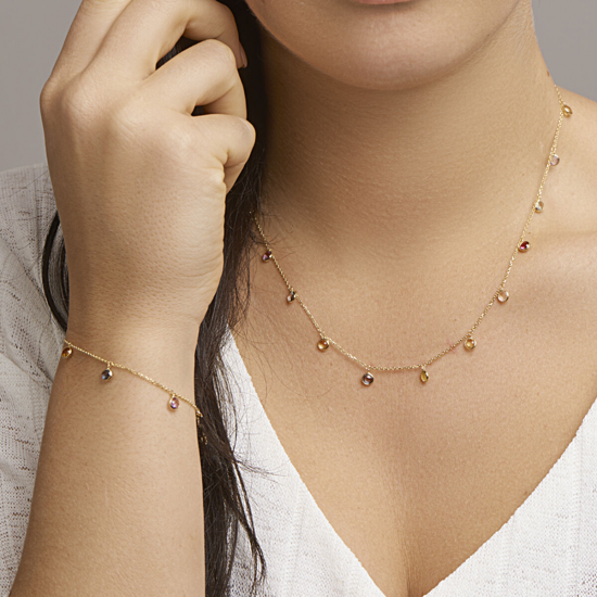 Veertien karaats geelgouden collier 41/45cm - 62370