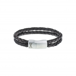 AZE Armband leer 21cm iron double shot brown - 60731