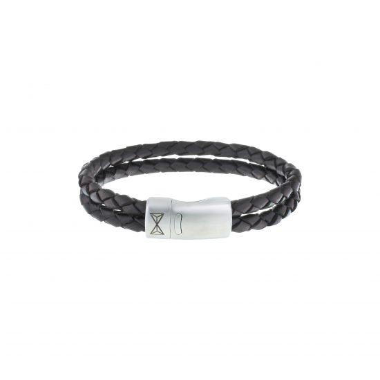 AZE Armband leer 21cm iron double shot brown - 60731