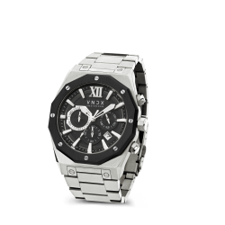 VNDX Amsterdam chrono heren wise man steel black - 60745