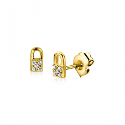 zinzi oorknopjes slotje verguld zio2301 - 62580