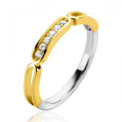 zinzi aanschuif ring zilver verguld maat 54 2270y - 62577