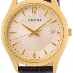 Seiko Heren leer bruin SUR472P1 - 62602