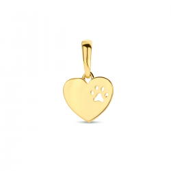14 karaats gouden hart met pootje - 62758