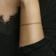 Een veertien karaats geelgouden armband fantasie 18cm - 60932
