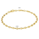 Een veertien karaats geelgouden armband fantasie 18cm - 60932