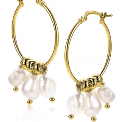 Zinzi verguld oorsieraden zoetwaterparel ZIO2187G - 61197