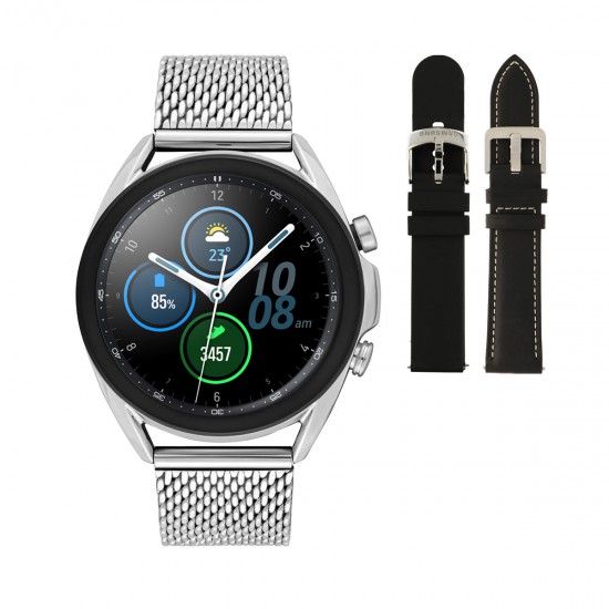 SA.R850SM Samsung smart watch staal mesh, leer en rubber. - 61312