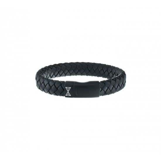 AZE Armband leer 21cm iron jack black on black - 61373