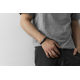 AZE Armband leer 21cm iron jack black on black - 61373