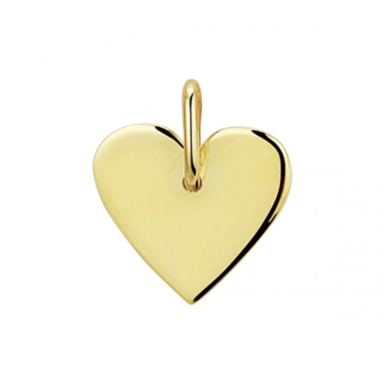 14 karaats gouden graveerplaat hart - 61417