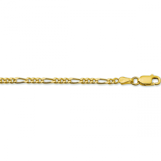 14 Karaats Gouden figaro armband 19cm - 61442