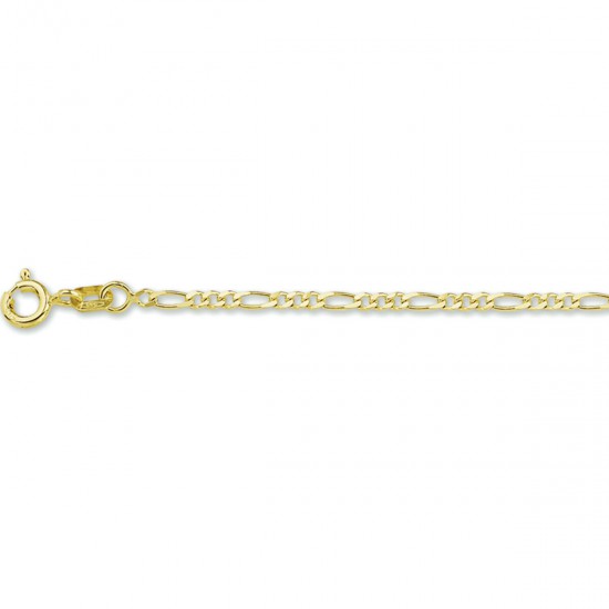14 krt gouden armband figaro 19cm - 61443