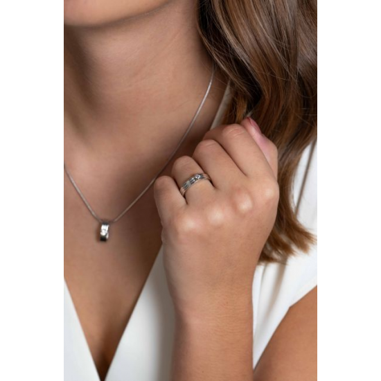 Zinzi Ring Zilver ZIRkonia ZIR2241-56 - 61687