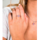zinzi zir1470r56 ring met roze zirkonia maat 56 - 61773
