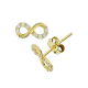 40.17690 14 karaats geel gouden knopjes infinity - 61787