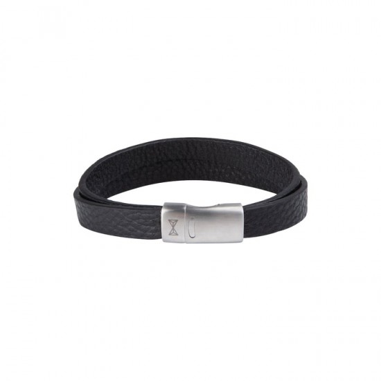 AZE Armband vintage double belt black 21cm - 61893