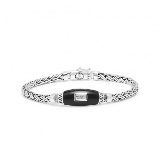 katja xS black onyx bracelet silver OXI plated J171 E 19cm - 62313