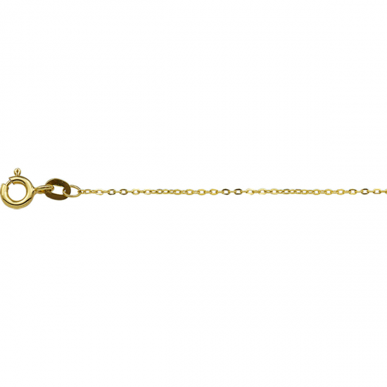 14 ka4raats gouden anker collier met tussen oog op 45 /41cm - 62362