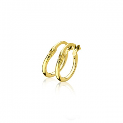 Zinzi gold 14krt gouden creool ronde buis 12x1.5mm - 63024