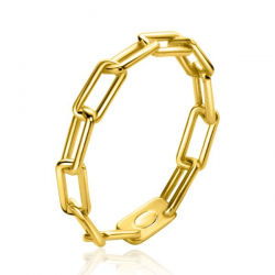 Zinzi Gold 14krt gouden ring maat 54 paperclip schakelZRG346-54 - 63038