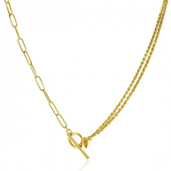 Zinzi zilver verguld collier - 63073