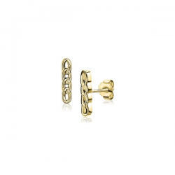 Zinzi zilver verguld oorknop ZIO2385K - 63076